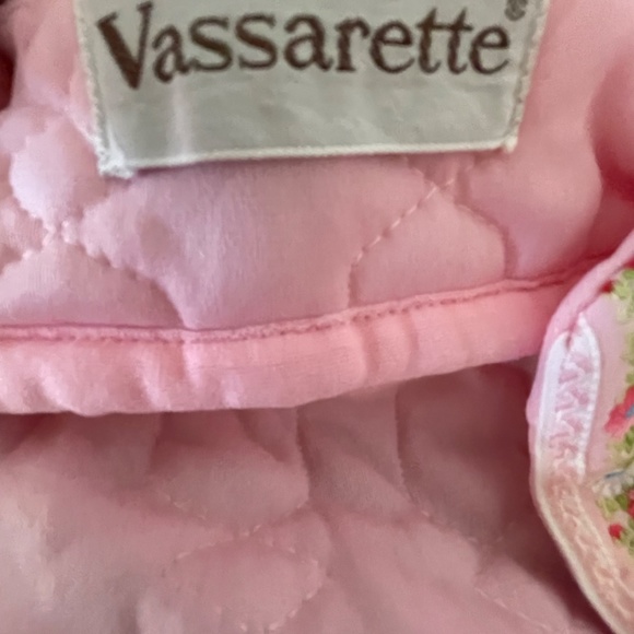 Vintage Vassarette 1950’s - 1960’s Quilted Housecoat Embroidered Size Medium - Picture 5 of 7